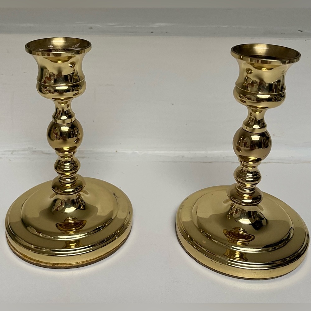 Brass Candlestick Holders by Baldwin Brass